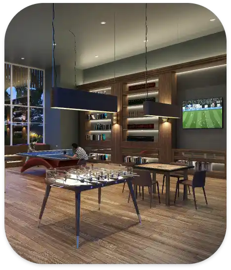 Recreational Games Room Feature | Cardinal One Apartments